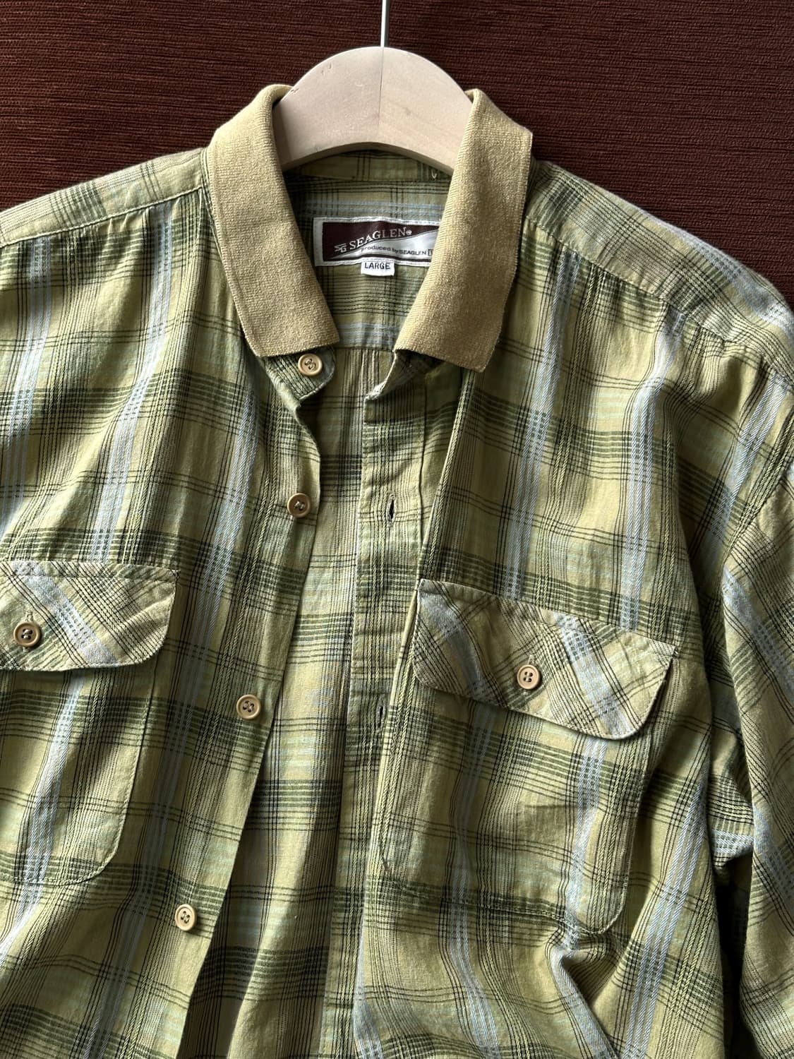 Light cotton wide silhouette check shirt 상품이미지1