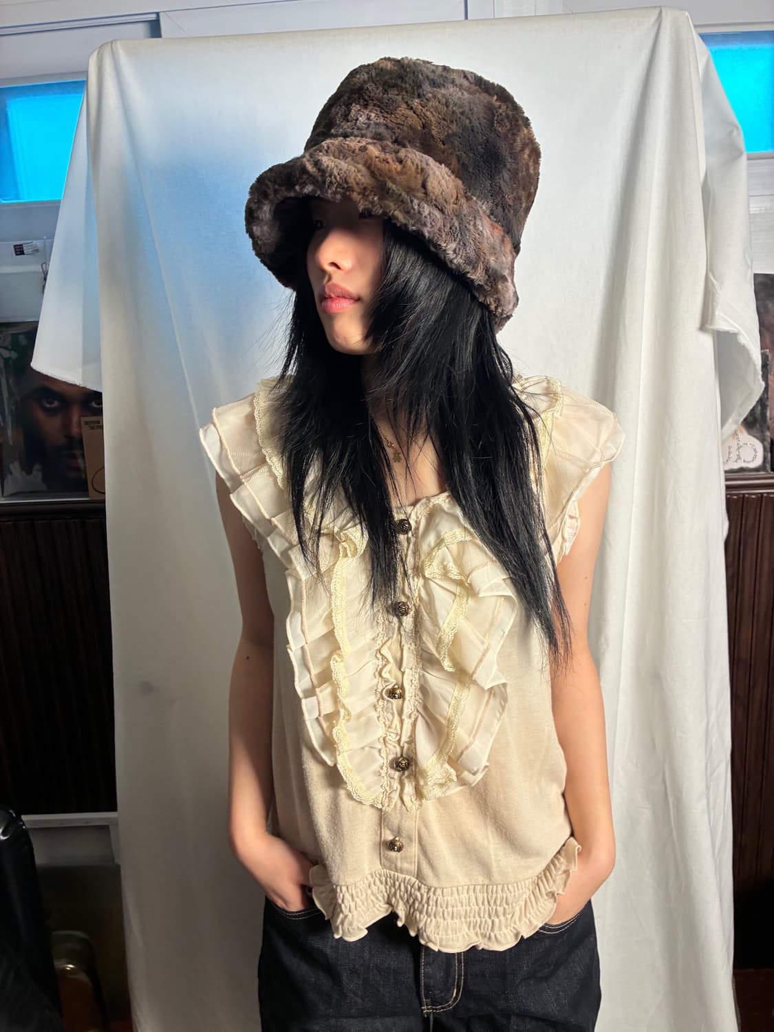 Mixed fur hat 상품이미지2