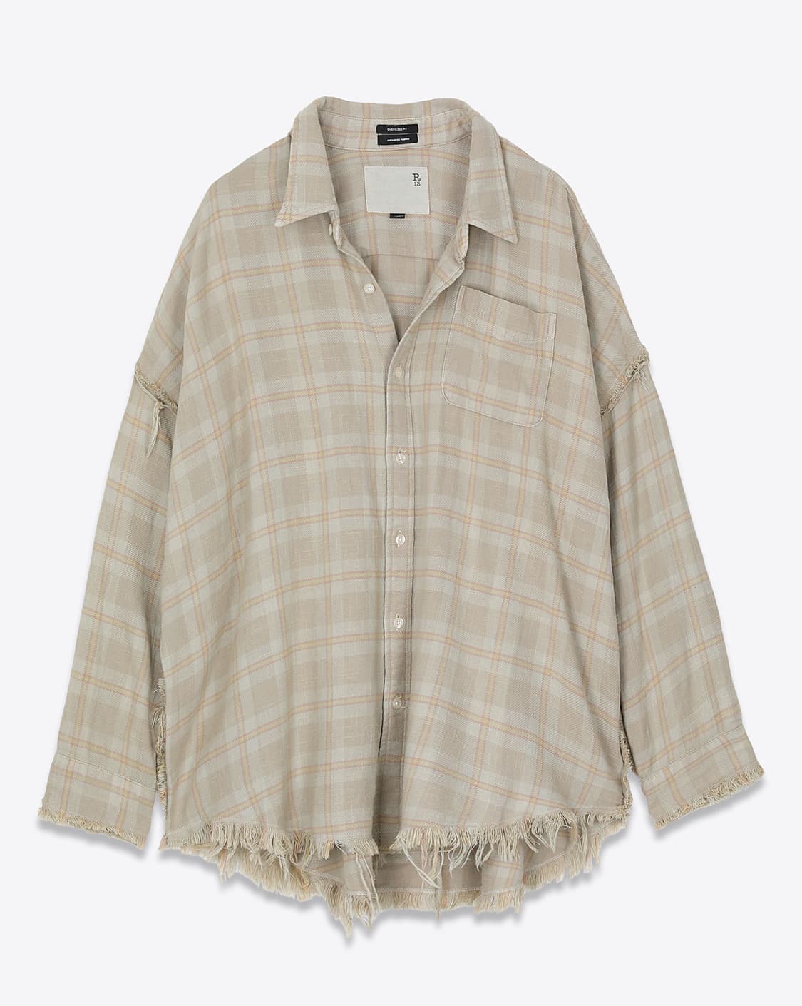 (xs) R13 알써틴 슈레디드 심 드롭 넥 셔츠 상품이미지1