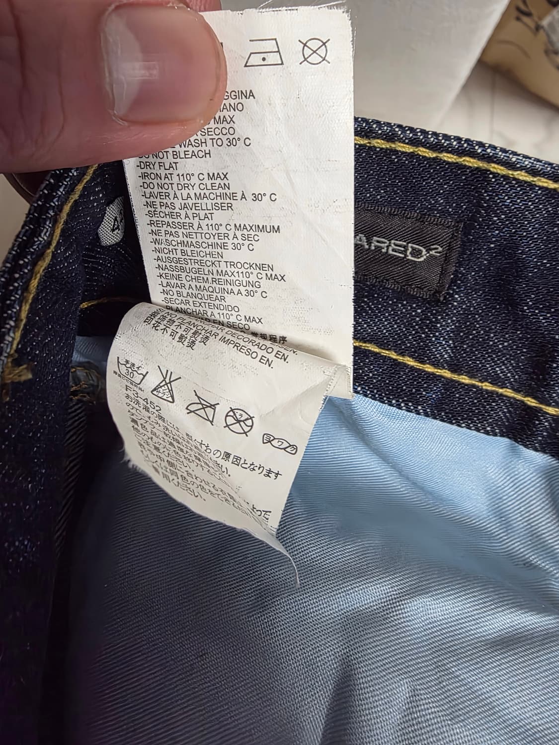 DSQUARED2 distressed denim / paint splat 상품이미지4