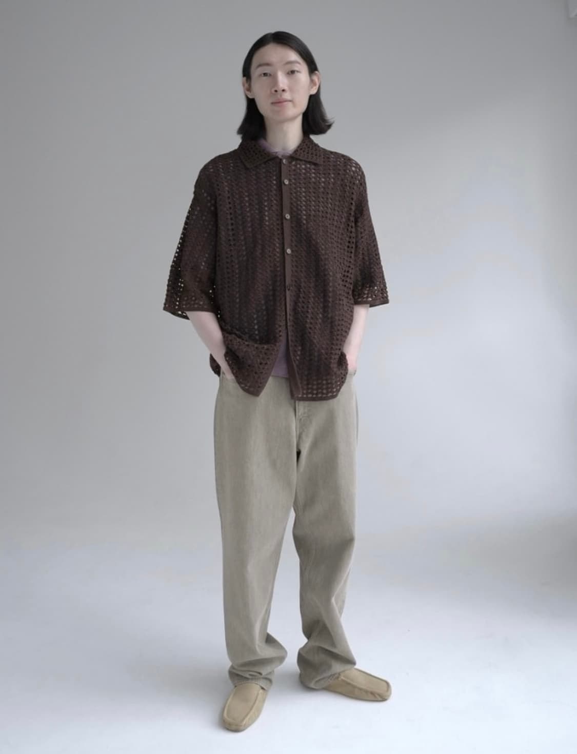 오라리 22시즌 모카브라운 와이드 데님 28 사이즈 팝니다. 상품이미지2