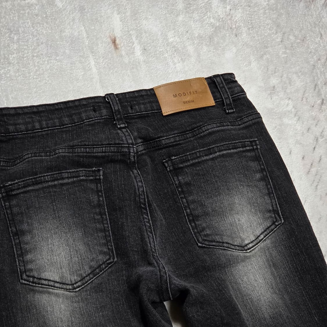 빈티지 흑청 워싱 부츠컷 데님팬츠 상품이미지5