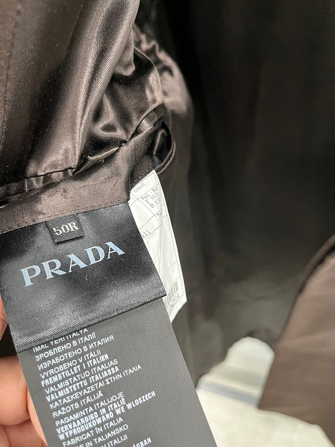 100-105) 프라다 이태리 브라운 몰스킨 코트 상품이미지7