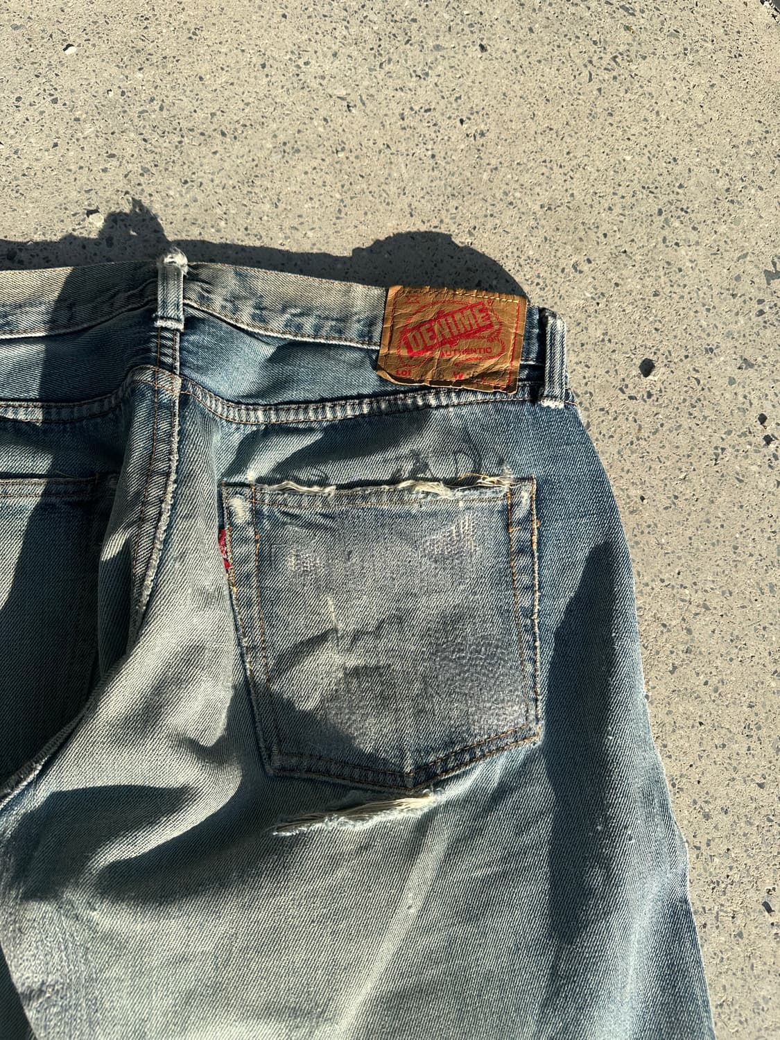 Denime repair detail denim washed pants 상품이미지10