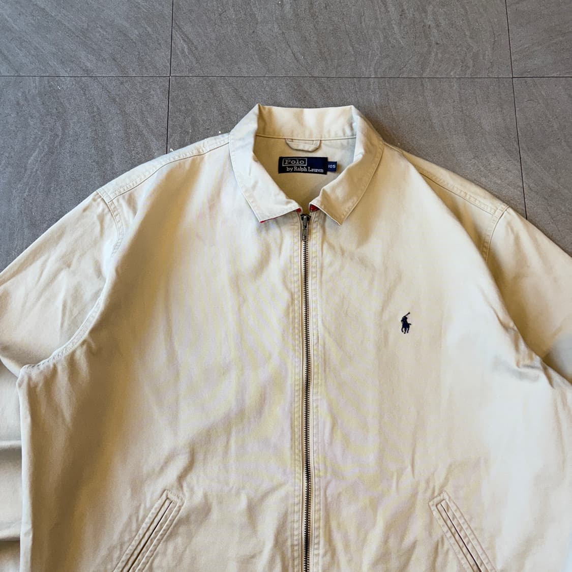 폴로 정품 국내 두산 베이지 스윙톱 자켓 상품이미지9
