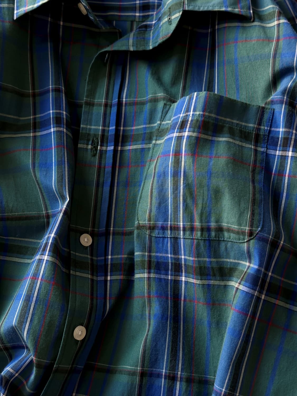 High count cotton check L/S shirt 상품이미지2