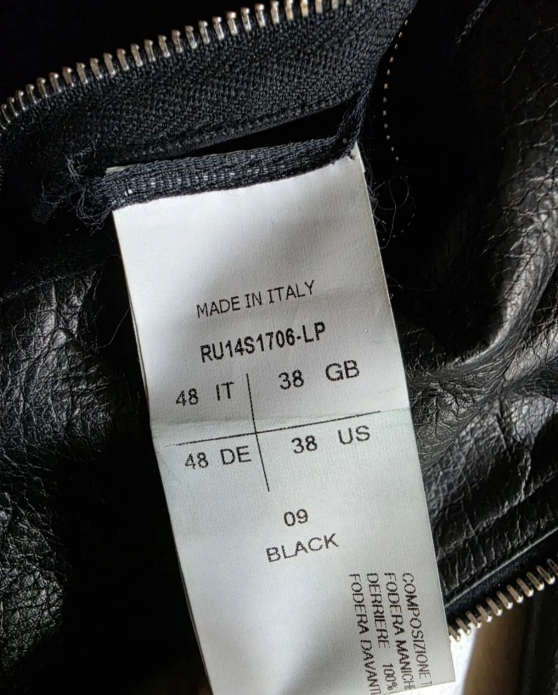 14SS 릭 오웬스 라이더 가죽 자켓 48 사이즈 상품이미지5