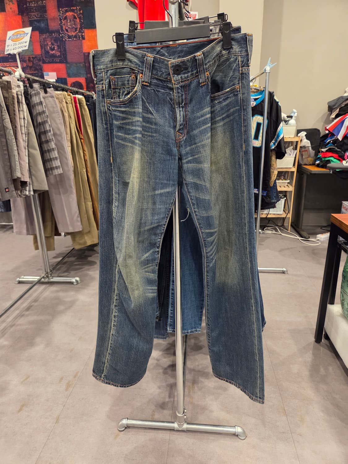 [Rare] 리바이스 프리미엄 타입1 빅패치 데님 남녀공용 (W30) 상품이미지5