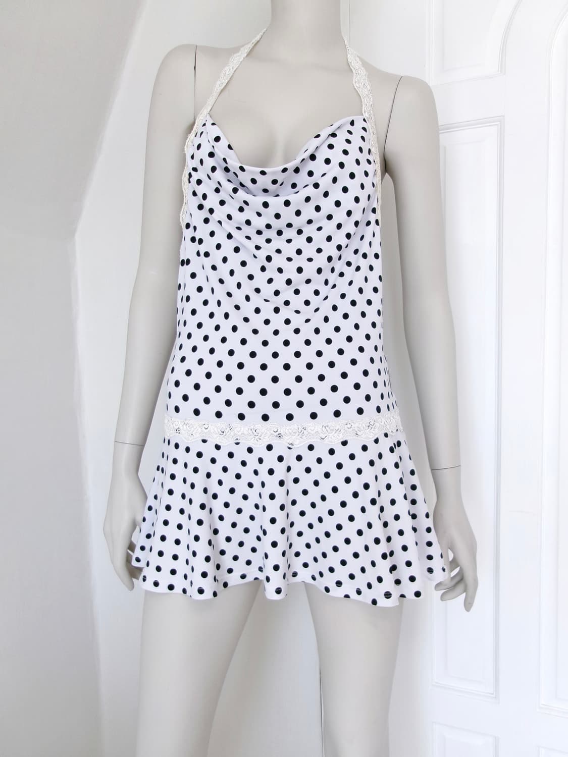 Paco rabanne Polka-dot Drape dress 상품이미지4