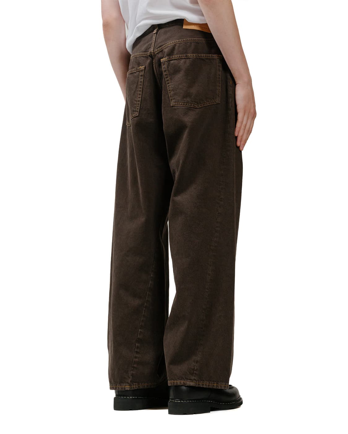 선플라워 와이드 트위스트 데님 빈티지 브라운 32/32 상품이미지2