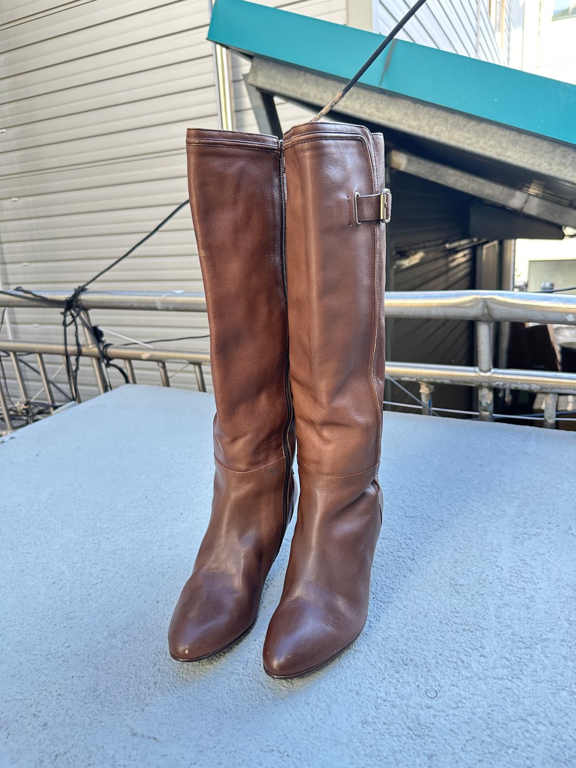 Vintage leather buckle boots 상품이미지7
