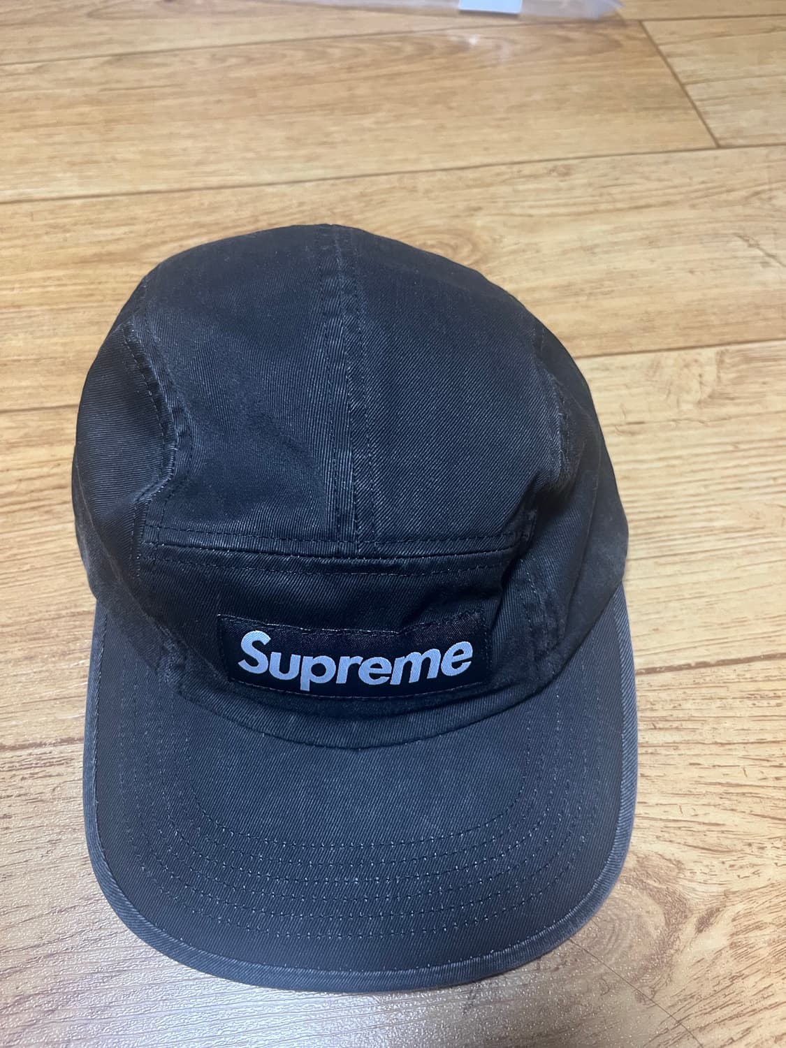 슈프림 워시드 치노 트윌 캠프캡 블랙 25SS 상품이미지2