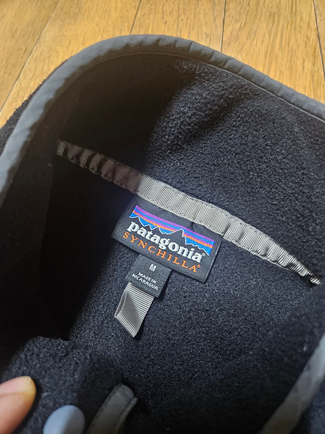 파타고니아 신칠라 플리스 블랙 민트급 컨디션 후리스 풀오버 아노락 상품이미지4