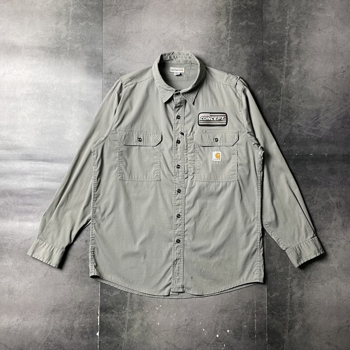 CARHARTT 칼하트 그레이 플랩포켓 워크 셔츠 A00940 상품이미지1
