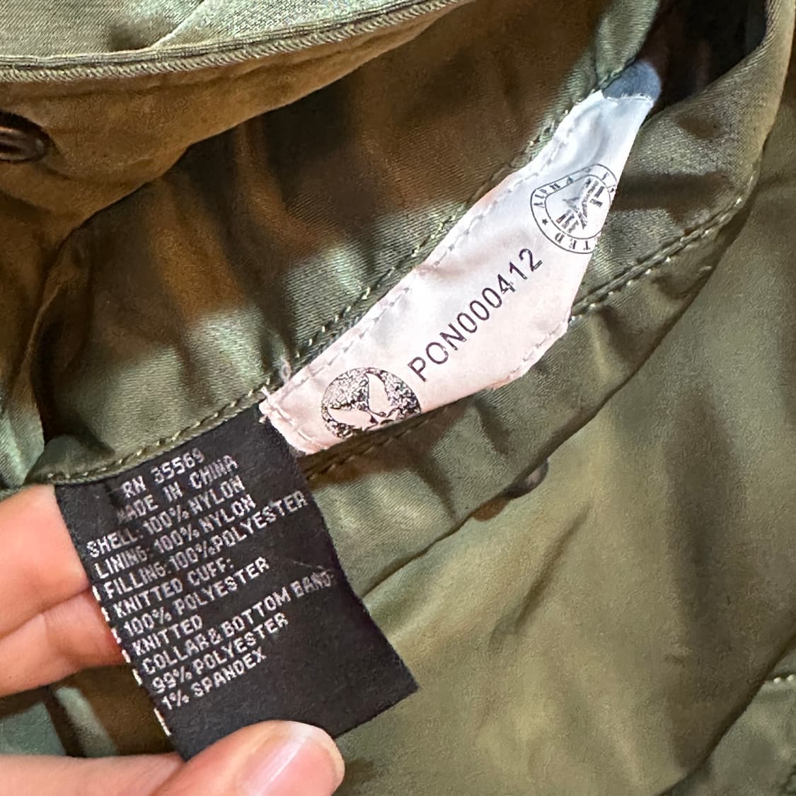 알파인더스트리 무신사 콜라보 MA-1 항공점퍼 세이지그린  상품이미지9