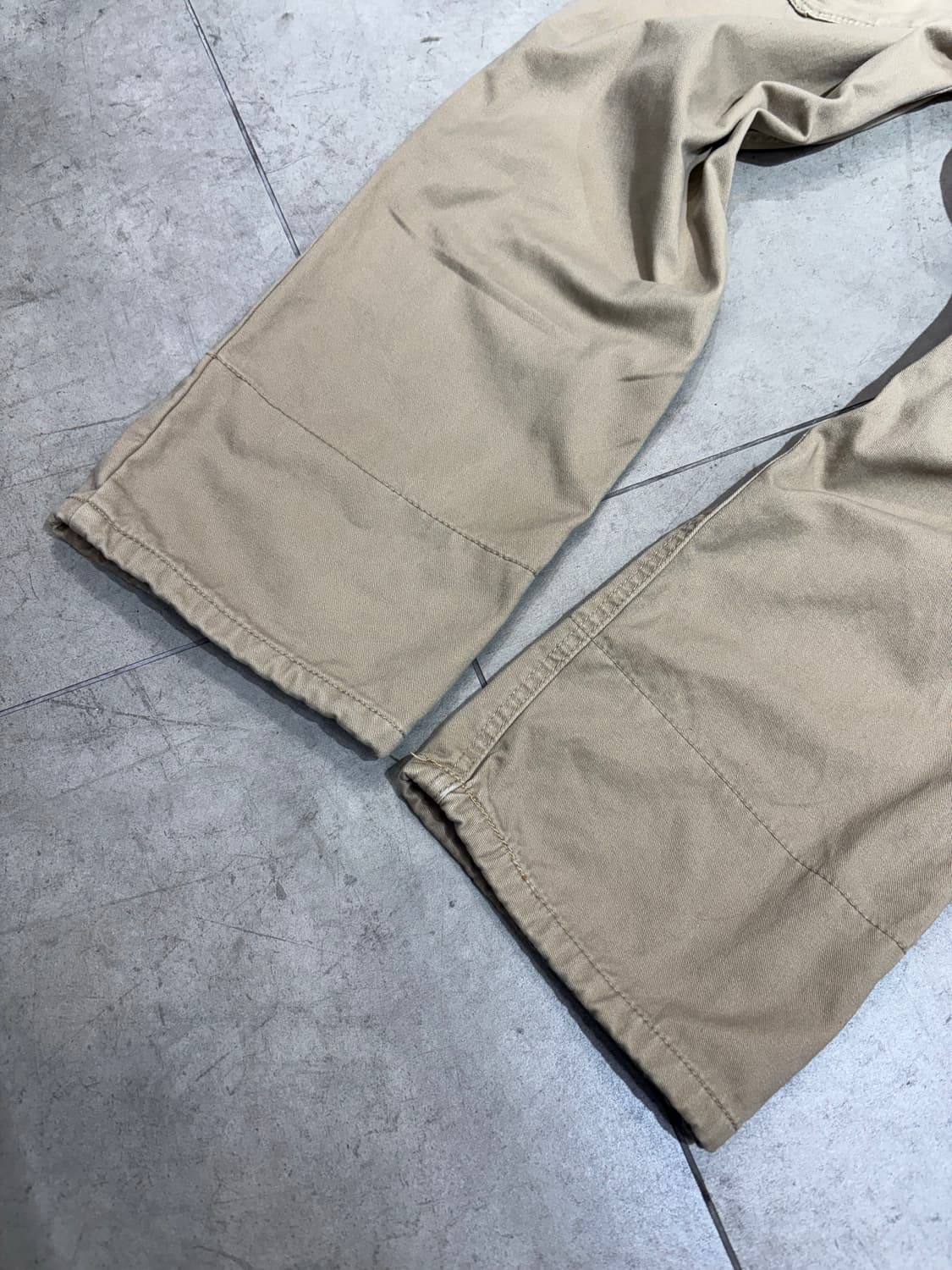 체크 레이어드 지퍼 디테일 와이드 팬츠 상품이미지7