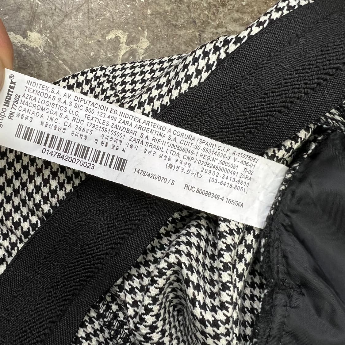 26) ZARA 자라 하운드투스 체크 슬랙스 팬츠 바지 상품이미지7
