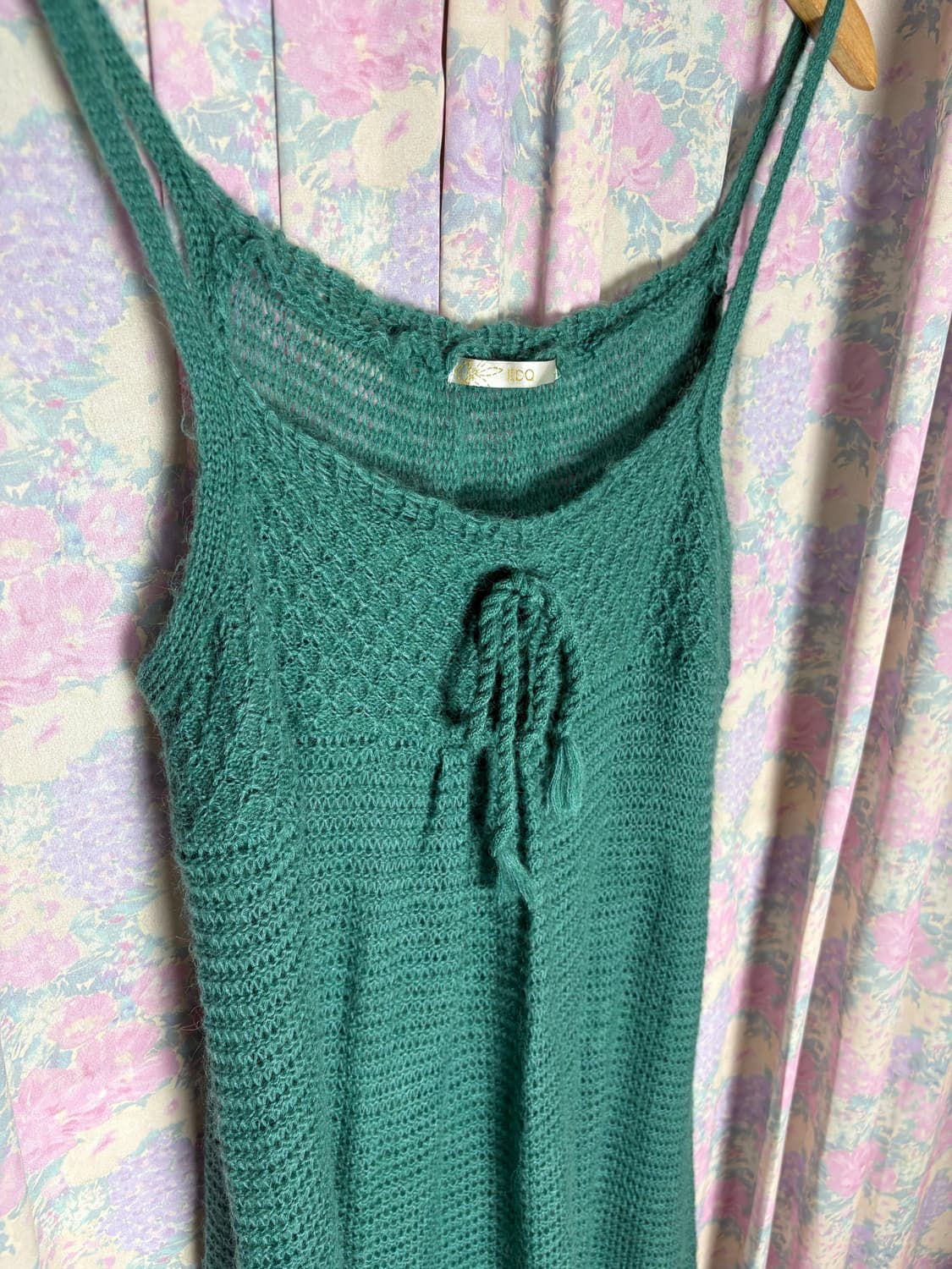 그린 니트 나시 원피스 상품이미지10