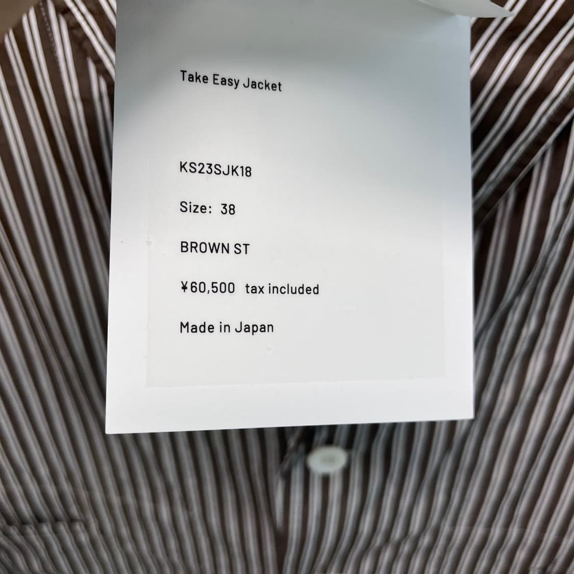 [미사용] 캡틴 선샤인 테이크 이지 스트라이프 자켓 38 상품이미지3