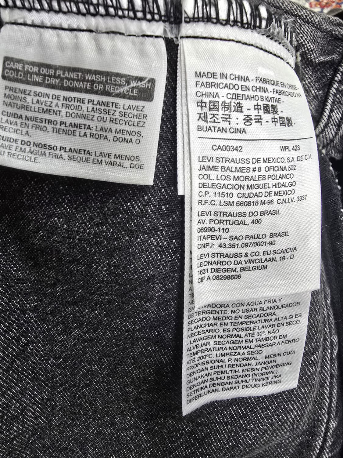 리바이스 블랙 데님 트러커 자켓 (1705) 상품이미지5