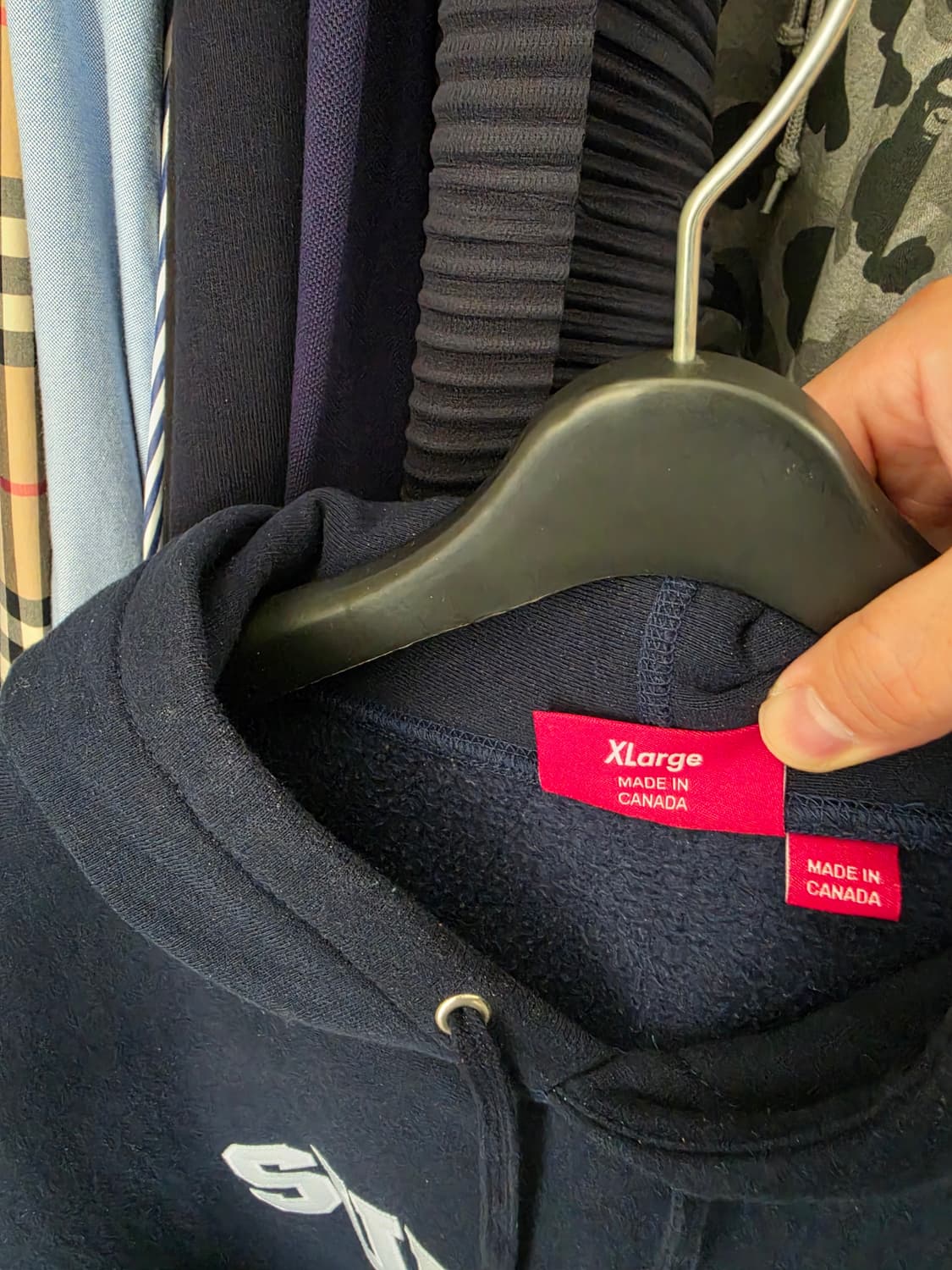 슈프림 컬리지에이트 후드 스웨트셔츠 네이비 -  상품이미지4