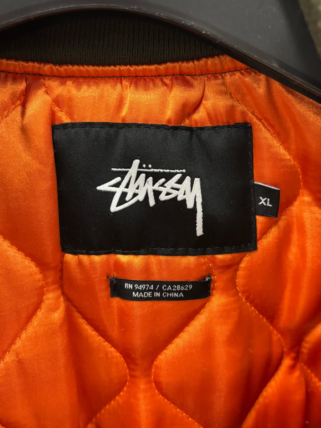 스투시 MA-1 봄버 자켓 XL 올리브 상품이미지4