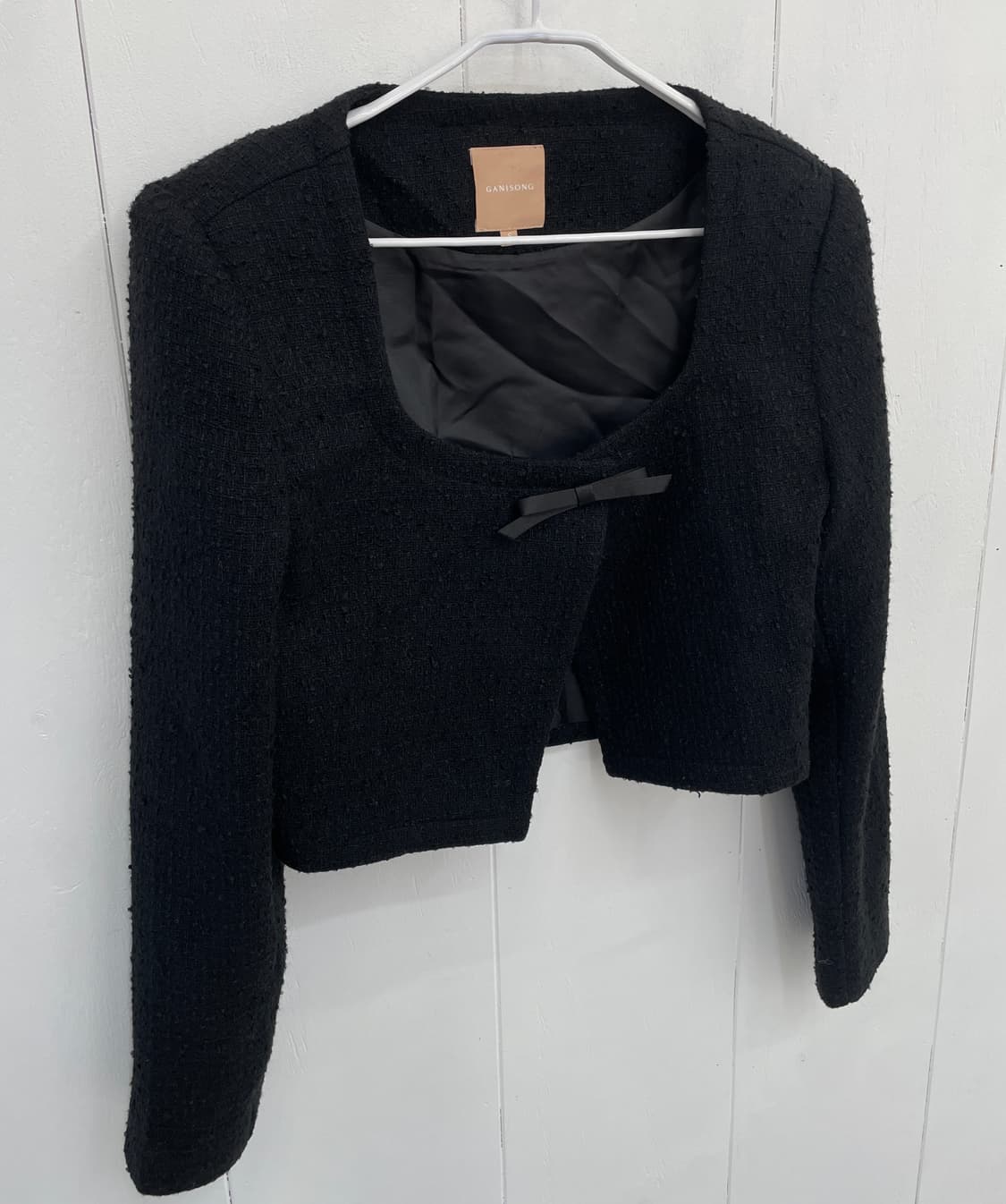 가니송(GANISONG) 리본 포인트 트위드 자켓 상품이미지7