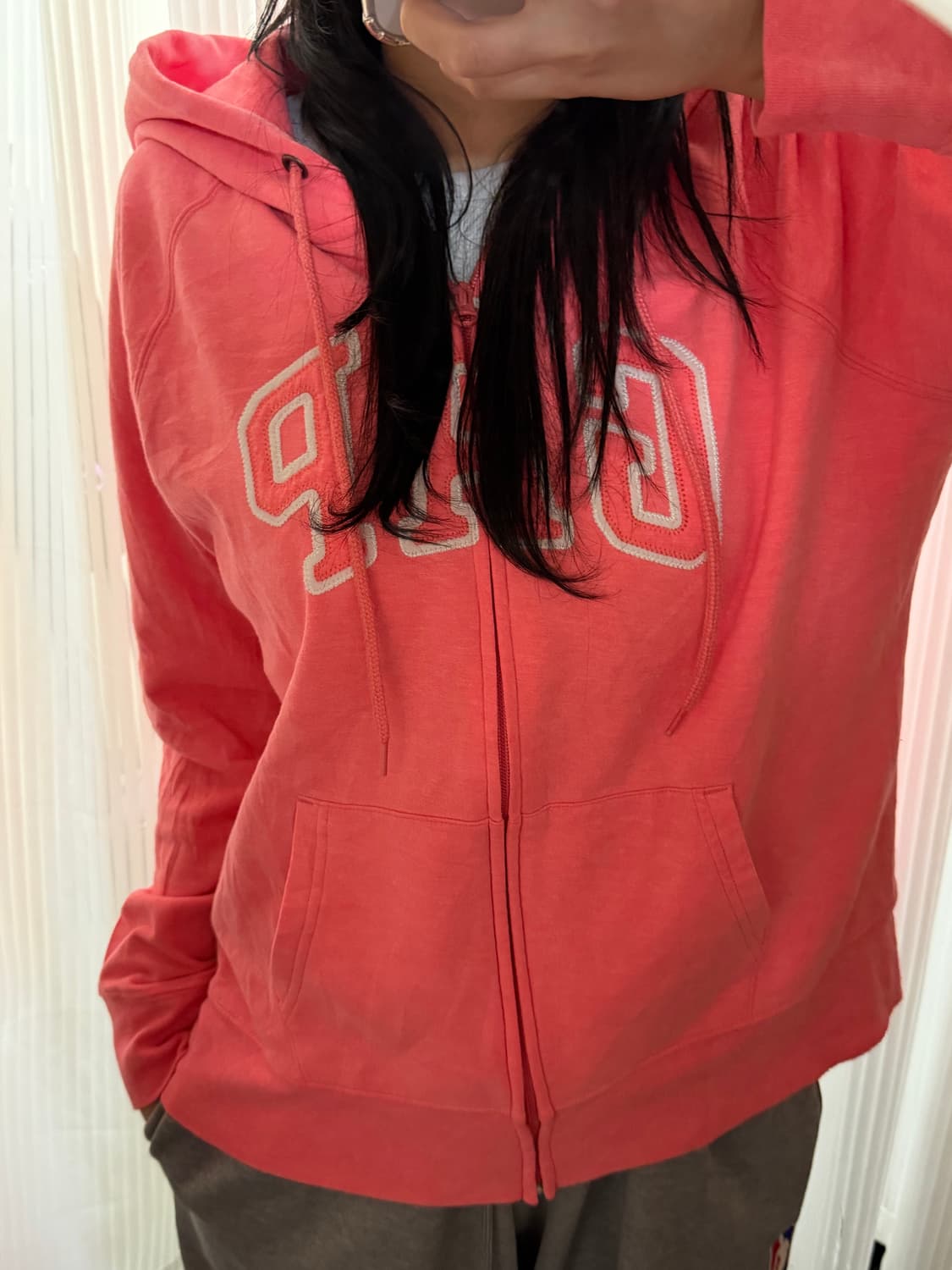 갭 코랄핑크 후드집업 xl 상품이미지1