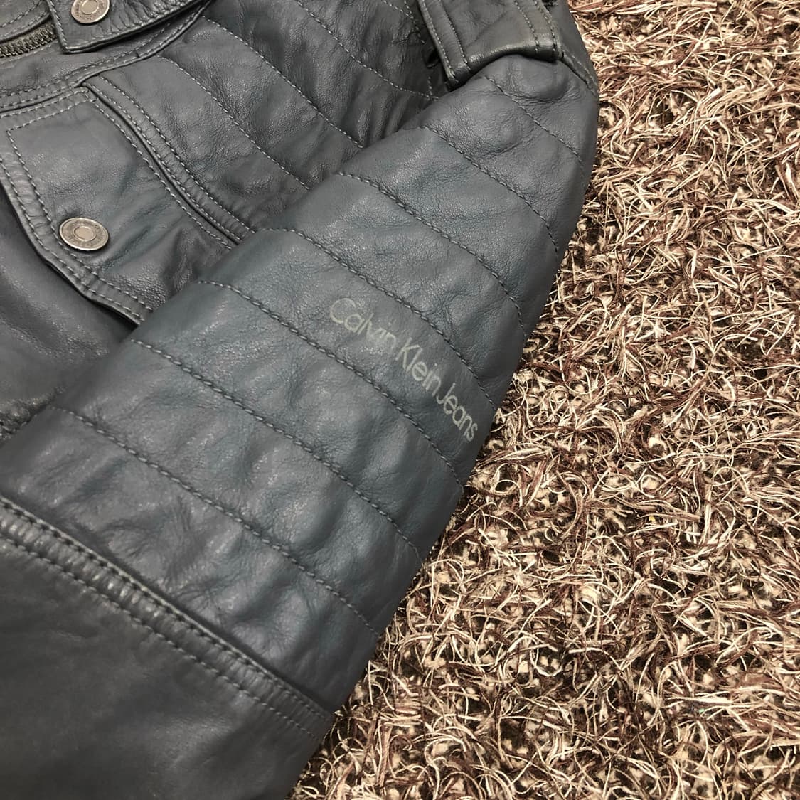 캘빈클라인 양가죽 바이커 레더 가죽 라이더 자켓 상품이미지4