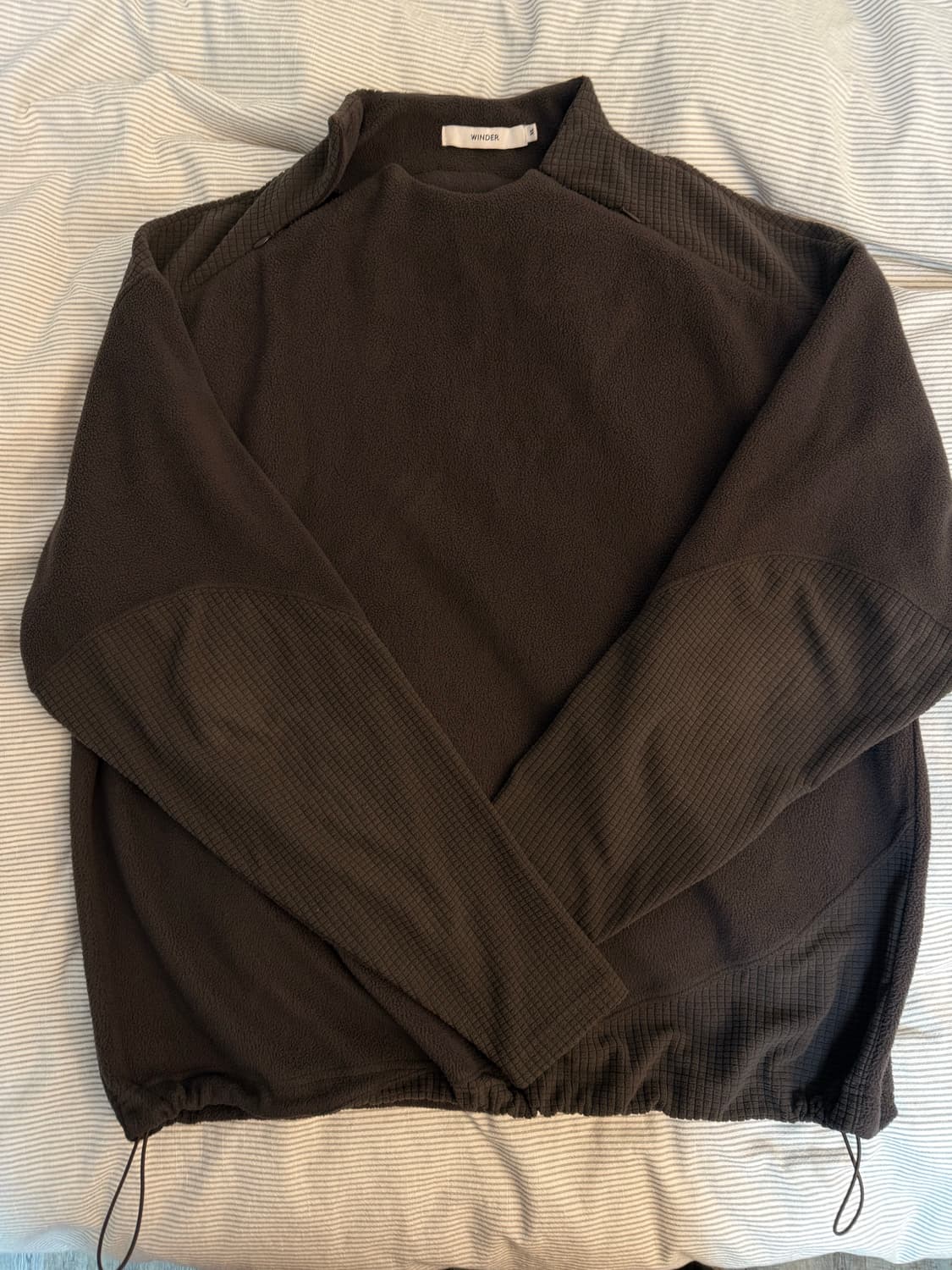 츠통령 x 윈더 플리스 풀오버 브라운 XL 상품이미지4
