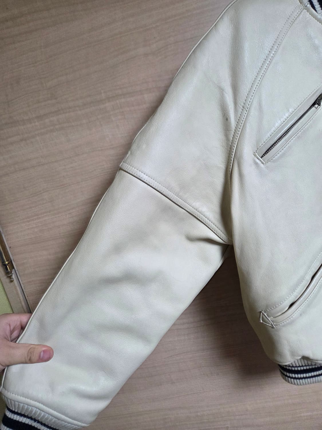 s) 아비렉스 아이콘 레더 바시티 자켓 상품이미지6