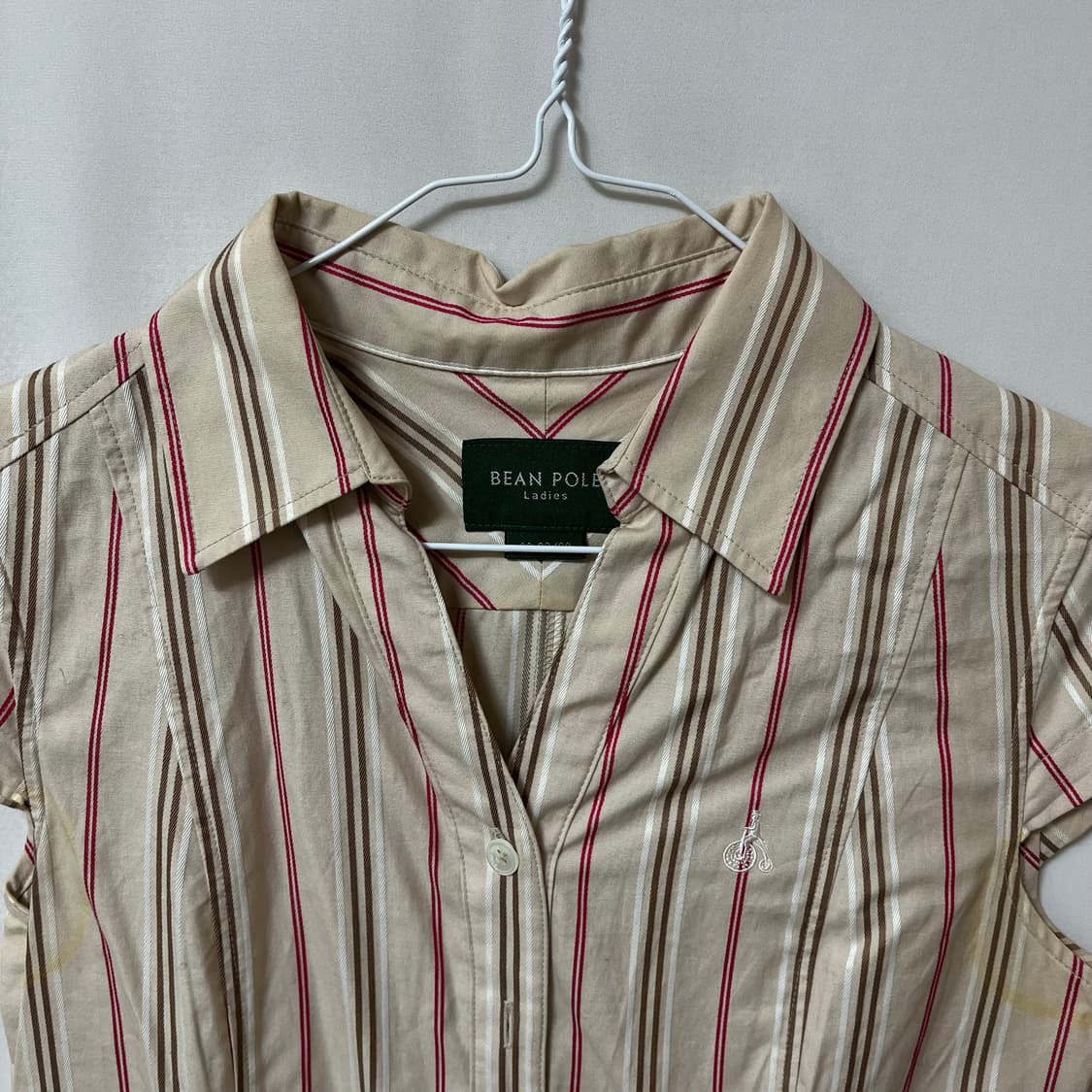 빈폴 레이디스 스트라이프 반팔 셔츠 원피스 82-92-160 상품이미지2