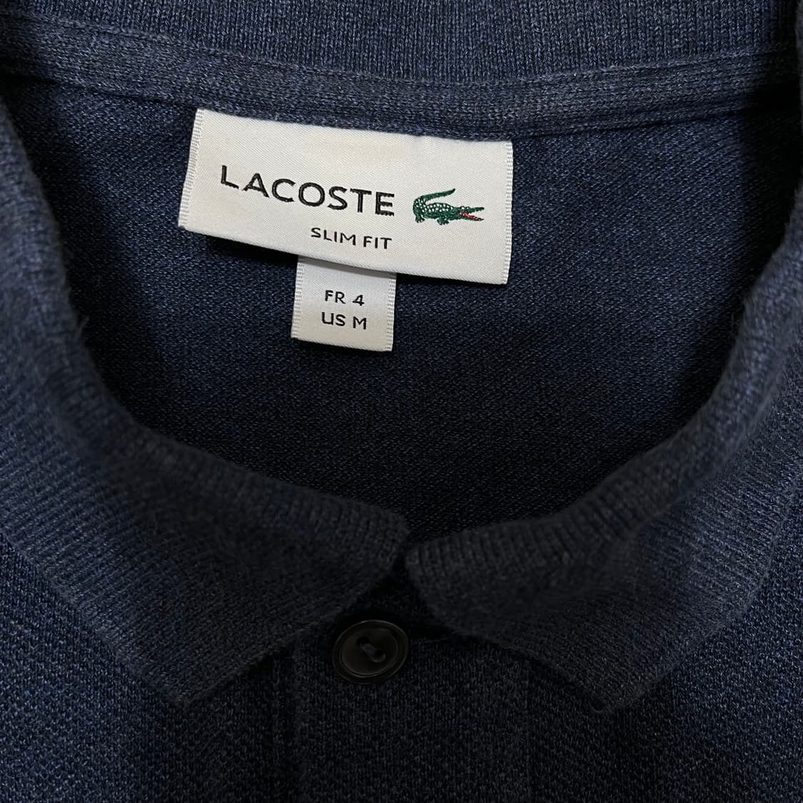 라코스테 LACOSTE 남성 로고 카라 셔츠 블루 M(95) 상품이미지3
