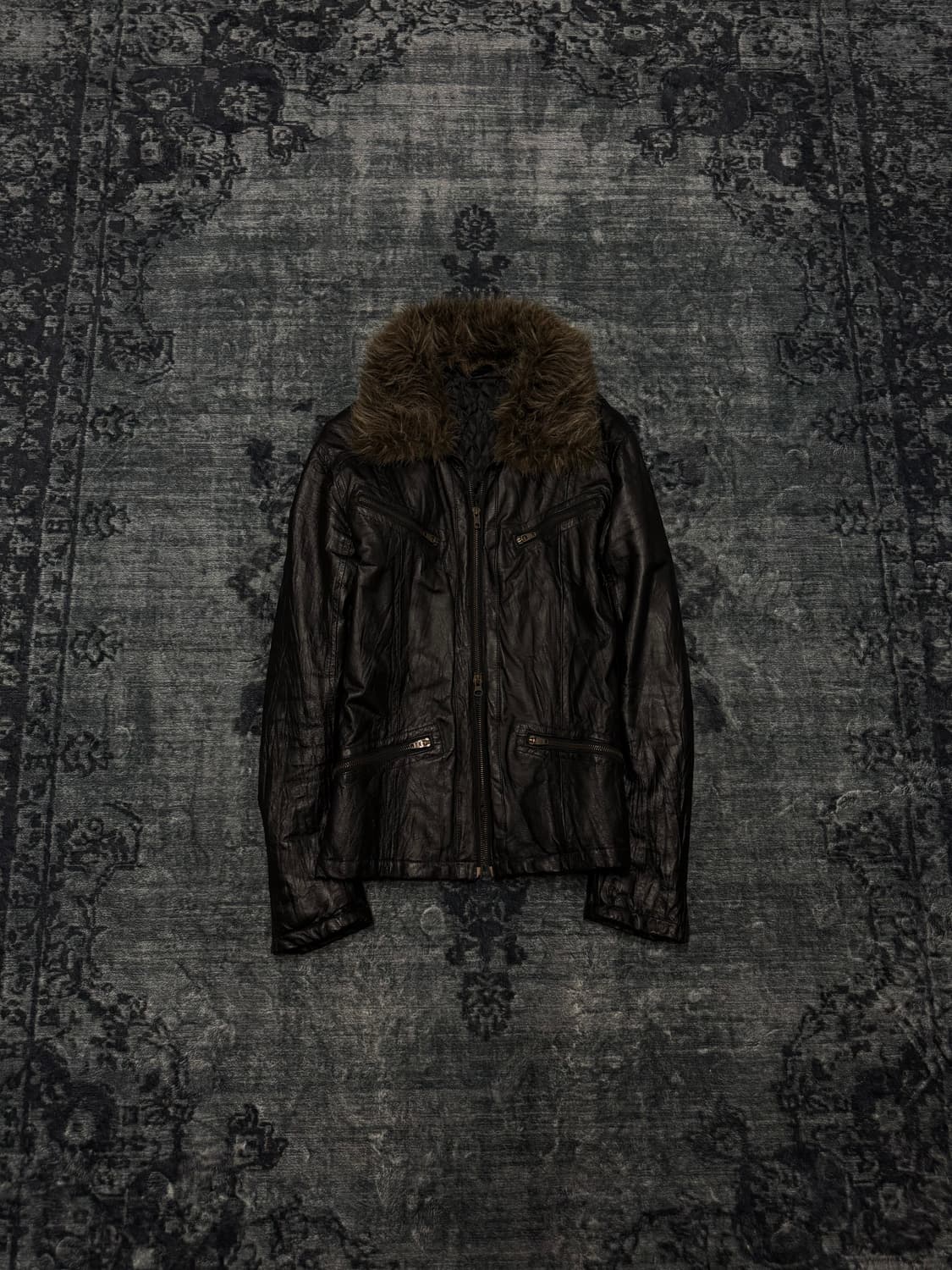 Jackrose 00s archive leather wolf jacket 상품이미지1