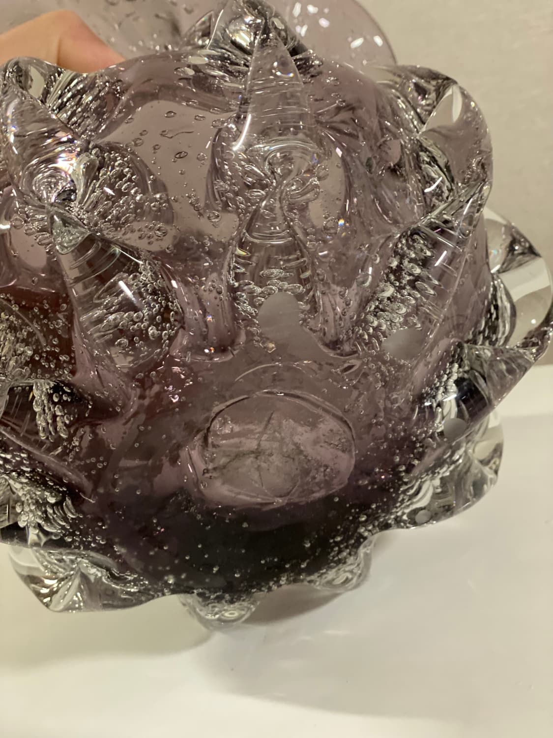 퍼플 빈티지 유리공예 핸드메이드 화병 상품이미지10