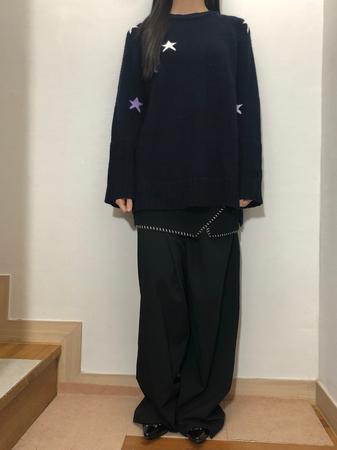 빈티지 네이비 키치 니트 상품이미지6