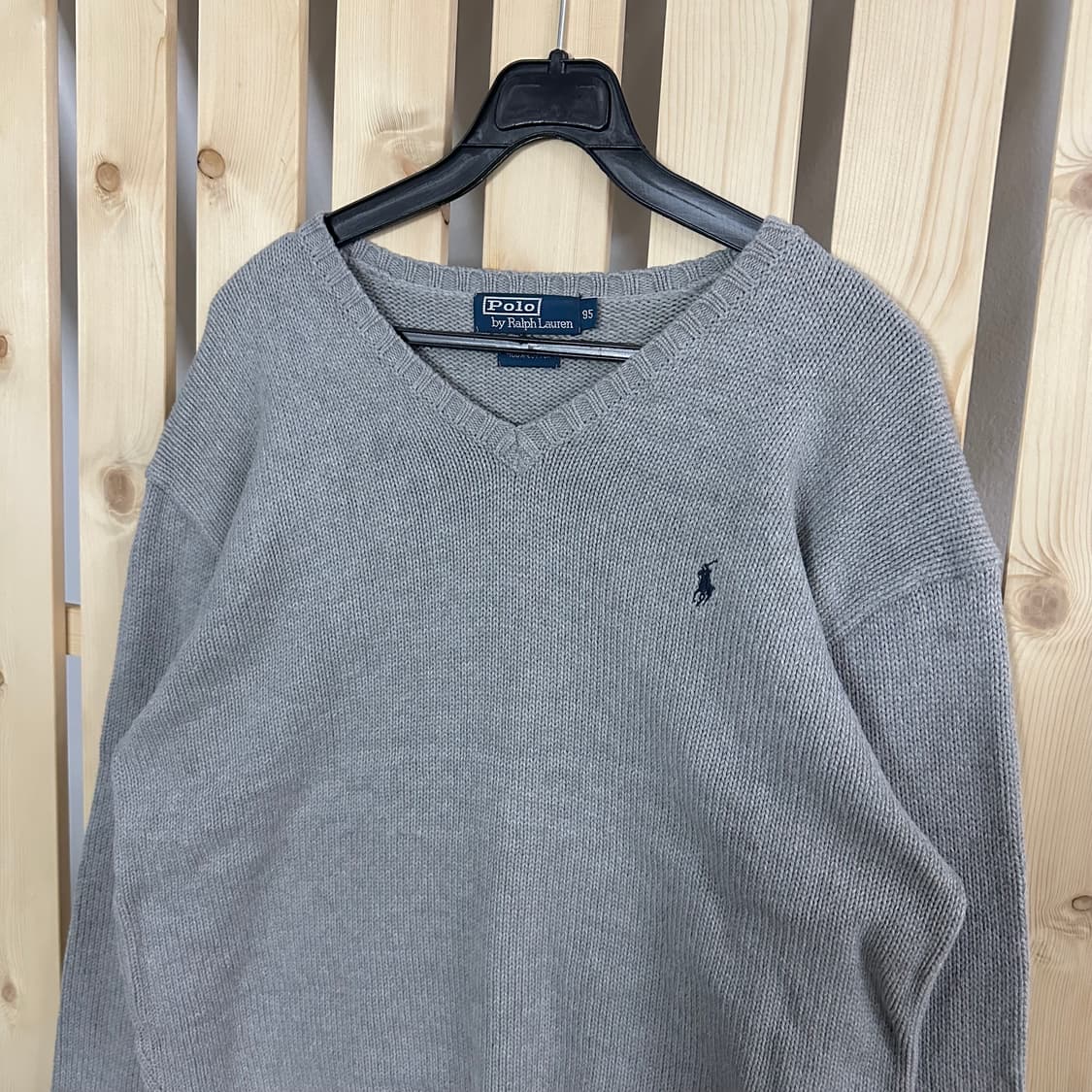 (M) 폴로 랄프로렌 브이넥 그레이 니트 상품이미지3