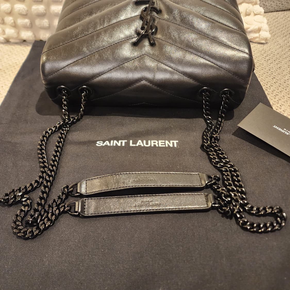 초민트급 생로랑 루루 스몰 숄더백 올블랙 상품이미지8