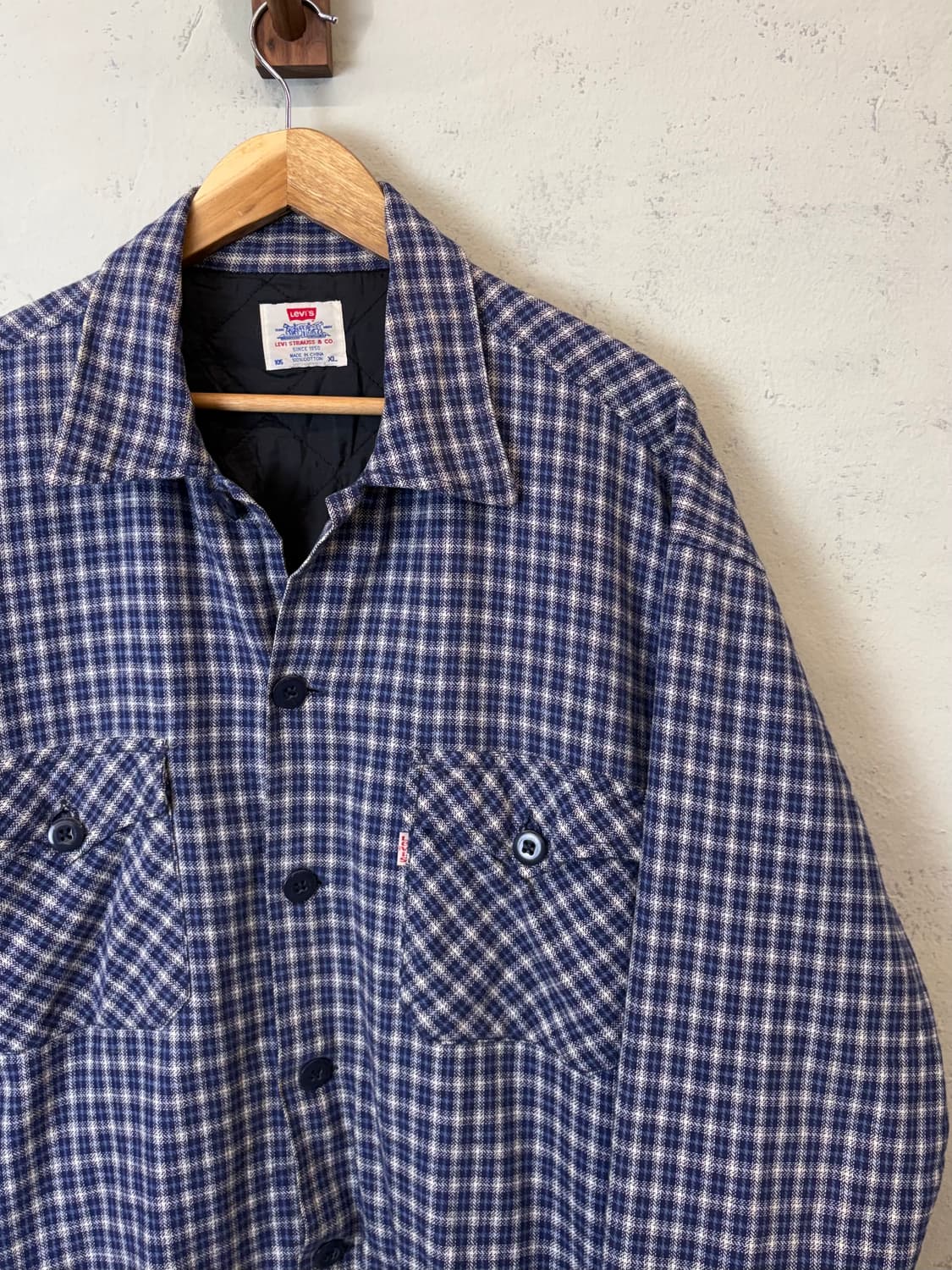 리바이스 90s 빈티지 체크 패디드 셔츠 자켓 상품이미지2