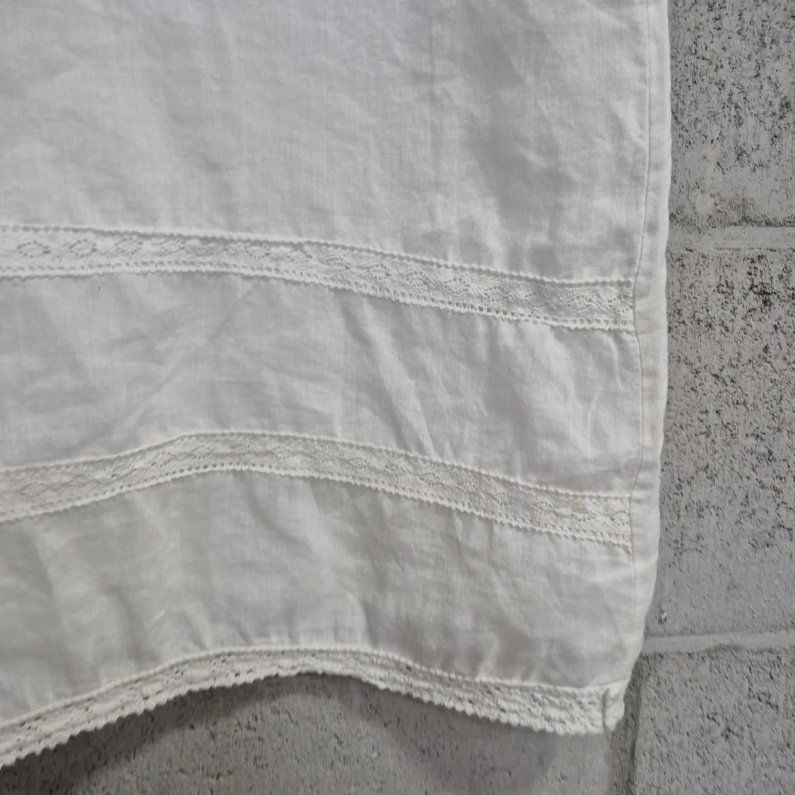 하구미룩  린넨 linen 화이트 원피스  모리걸 상품이미지6