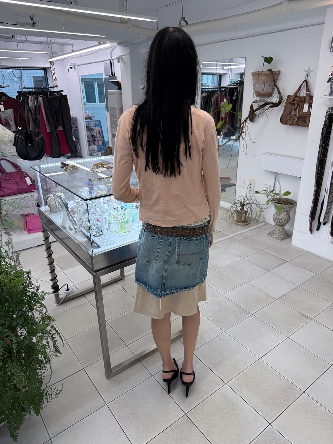 skin lace trim cardigan 상품이미지4