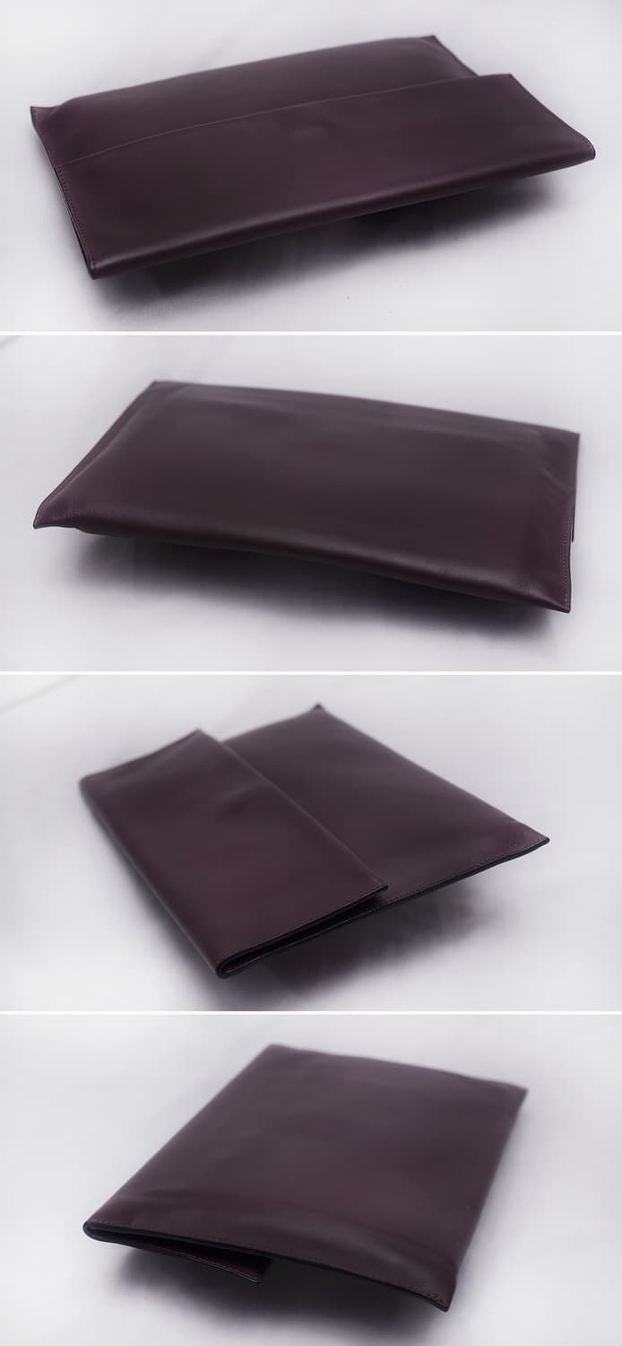 마르니 (MARNI) 버건디 나파레더 카프스킨 플랩 클러치백 상품이미지6