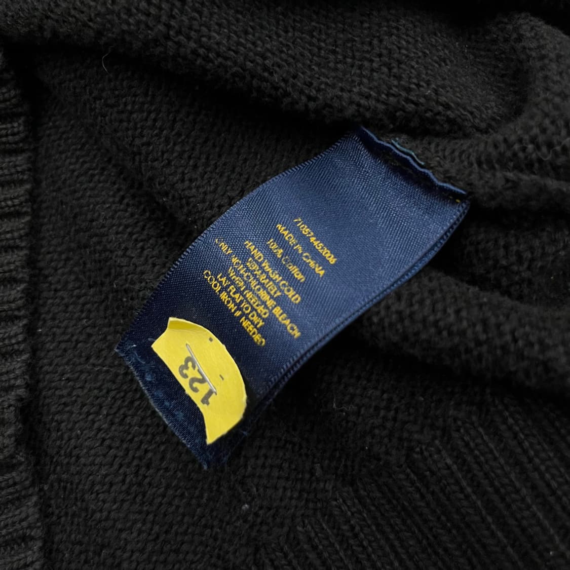 폴로 랄프로렌 퍼플포니 블랙 버튼 니트 L 상품이미지5