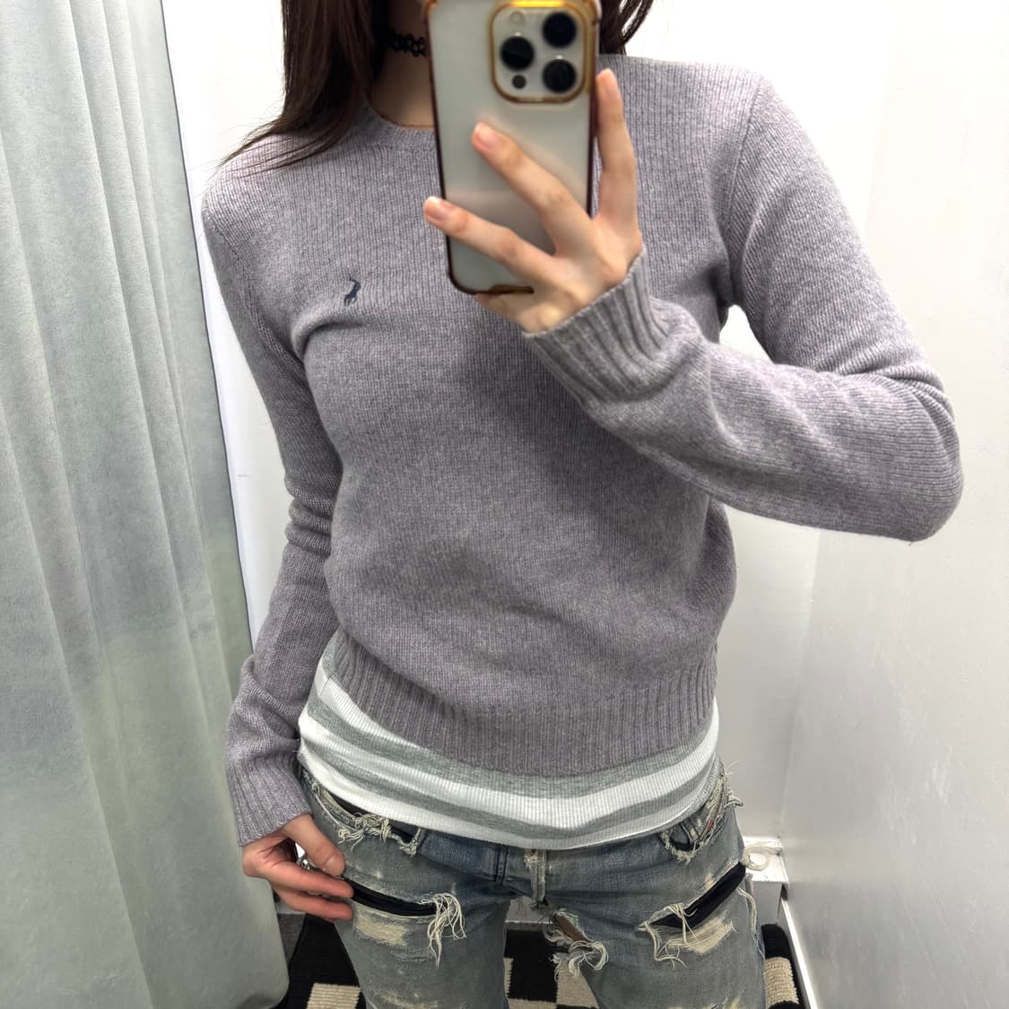 랄프로렌 스포츠 퍼플 니트 상품이미지1