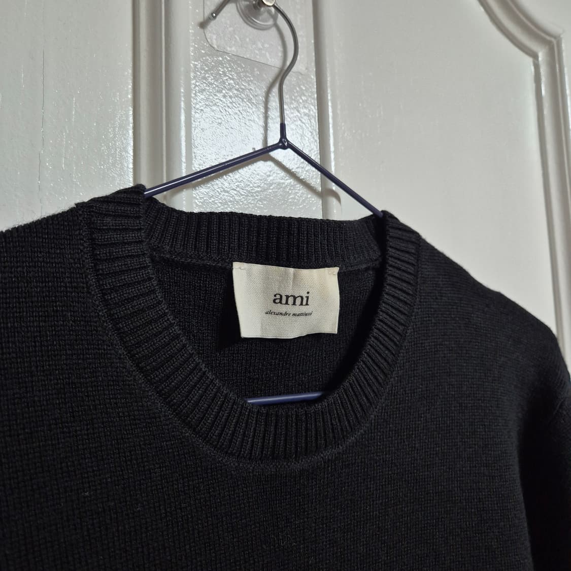 Ami 아미 스몰 하트 로고 블랙 스웨터 M 상품이미지3