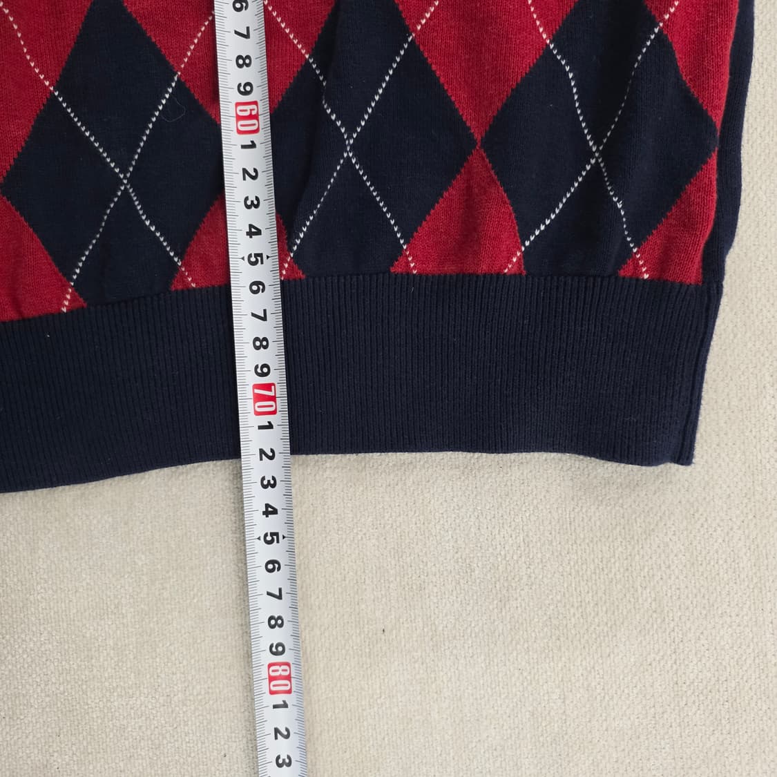 [XL] 타미힐피거 아가일 패턴 니트 0210J 상품이미지6