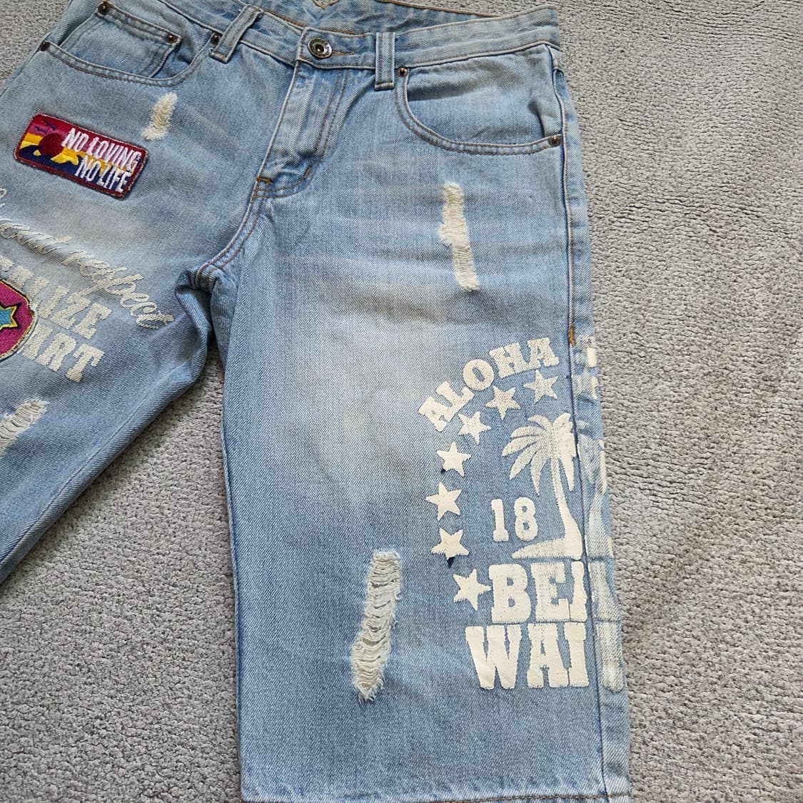 AGATE 빈티지 하프 데님 팬츠 30-31 상품이미지3