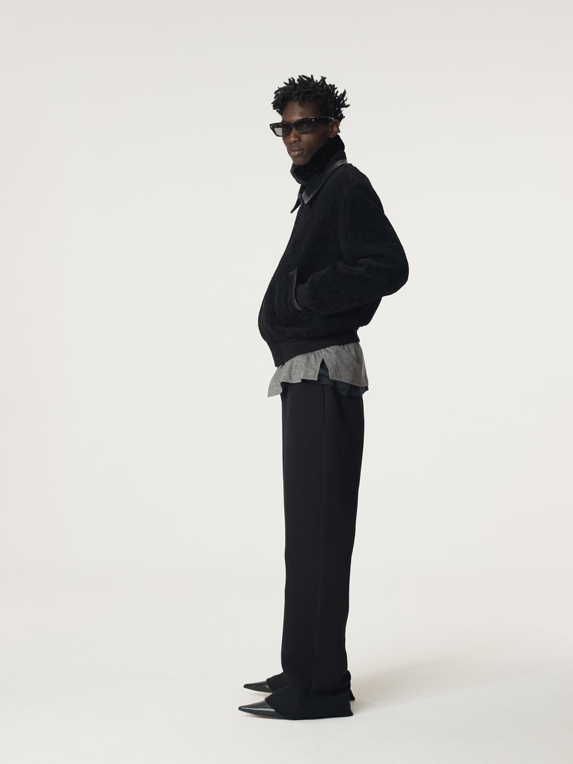 [XL] 렉토 콘트라스트 칼라 디테일 벤 파이핑 블루종 자켓 점퍼 상품이미지8