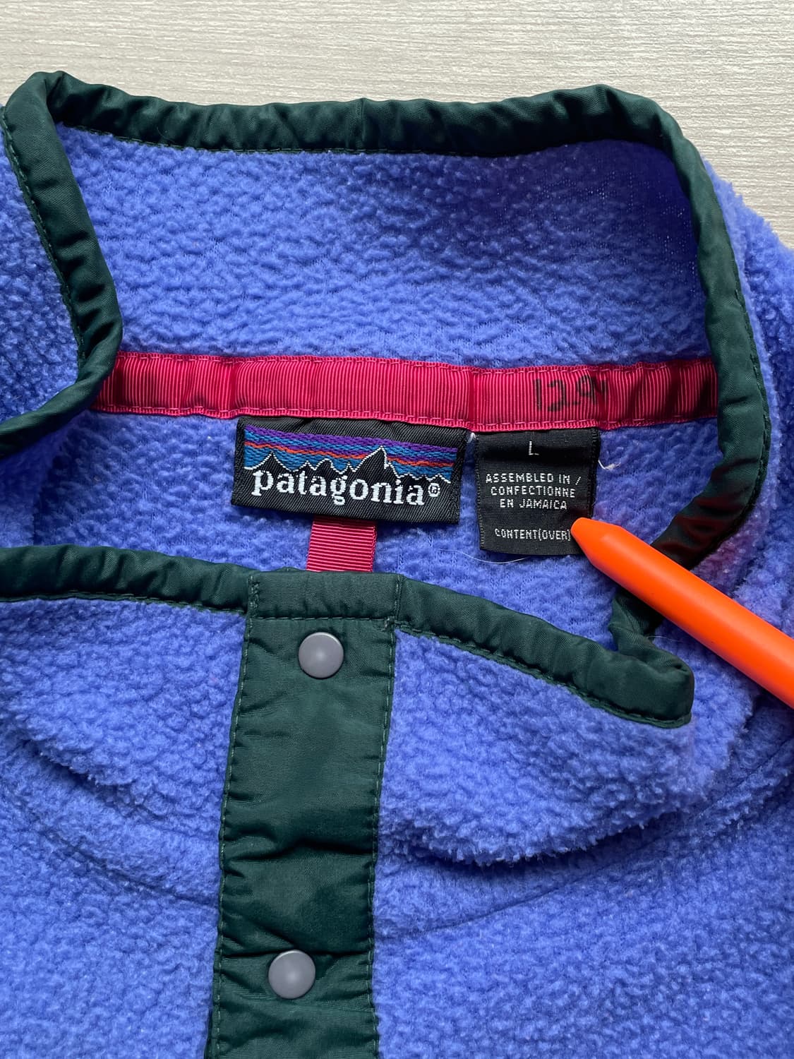 90s 파타고니아 신칠라 퍼플 그린 rare patagonia 상품이미지3