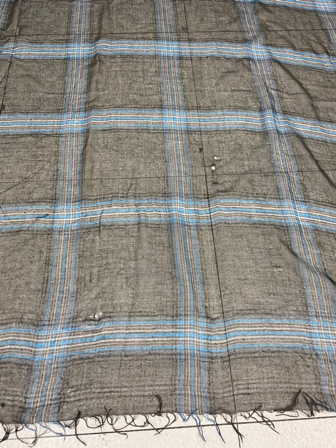 빈티지 체크 패턴 스카프 상품이미지4